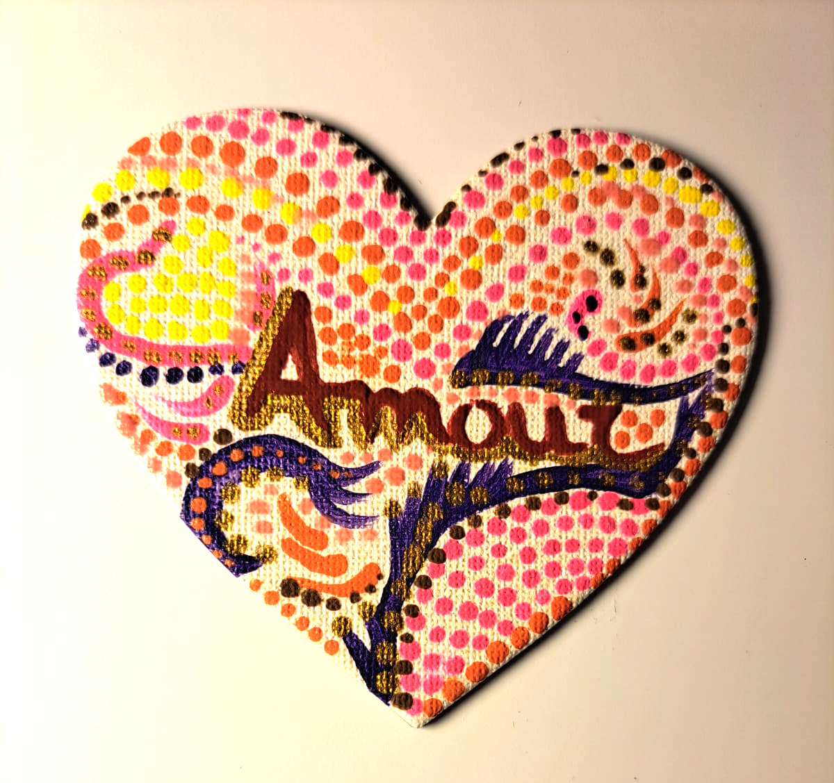 Aimant sur toile " Amour"