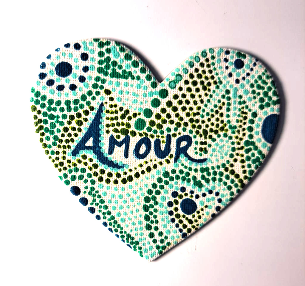 Aimant sur toile " Amour"