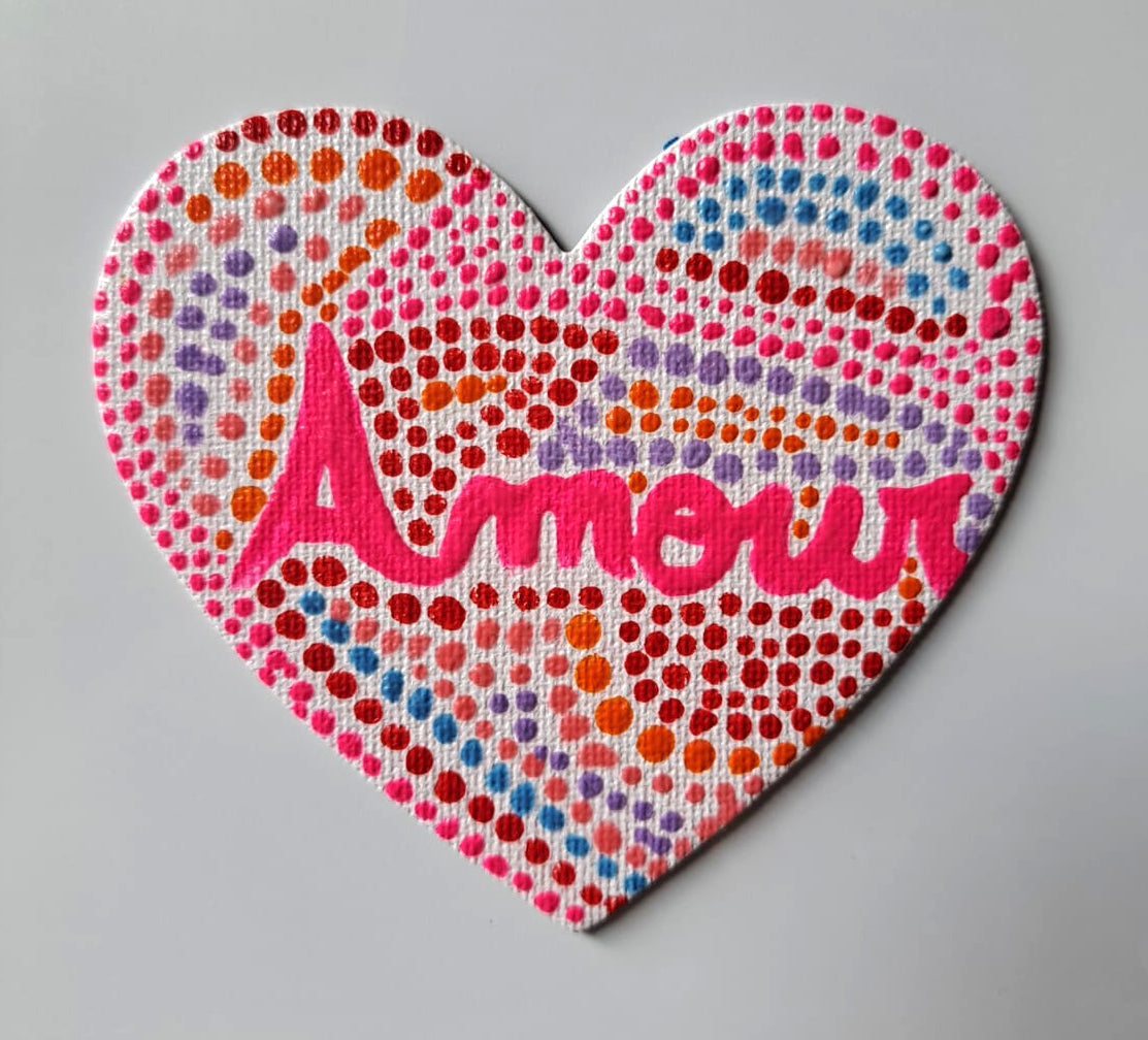 Aimant sur toile " Amour"