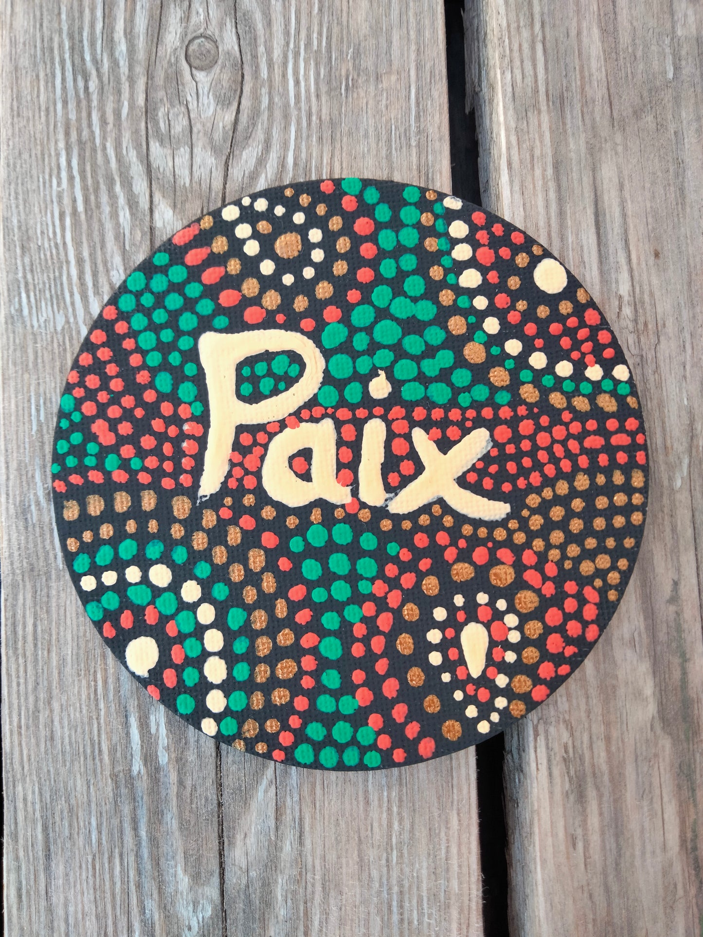 Aimant sur toile " Paix "