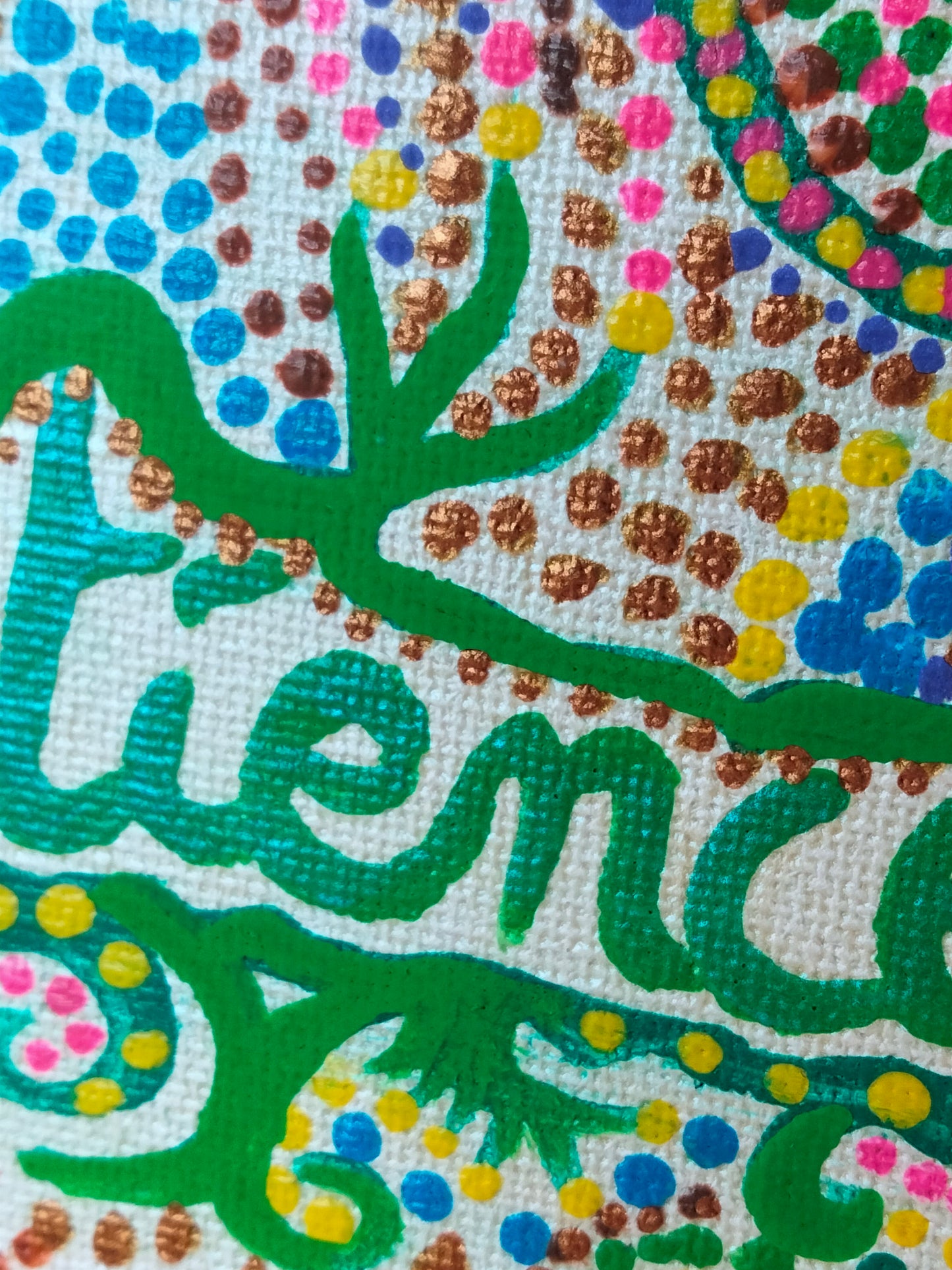 Aimant sur toile " Patience "