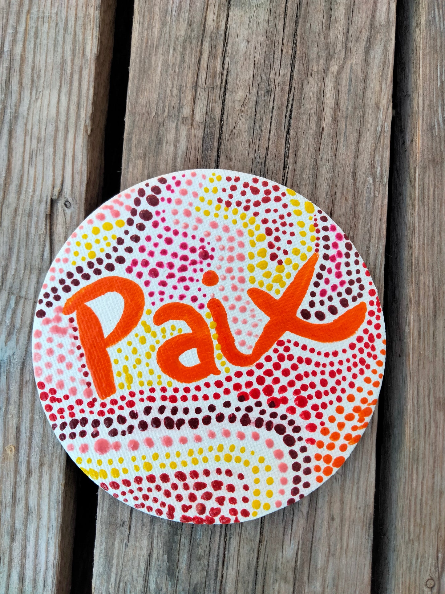 Aimant sur toile " Paix "