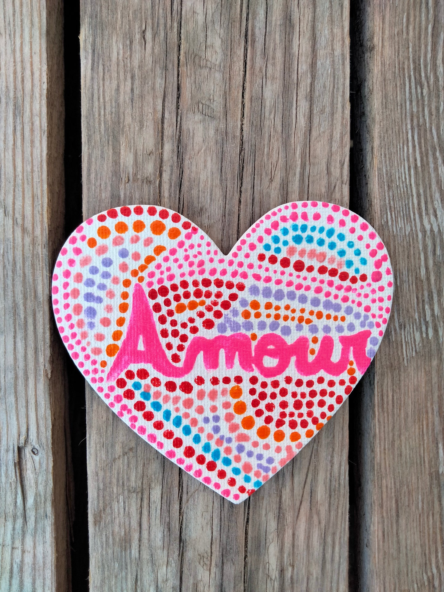 Aimant sur toile " Amour"