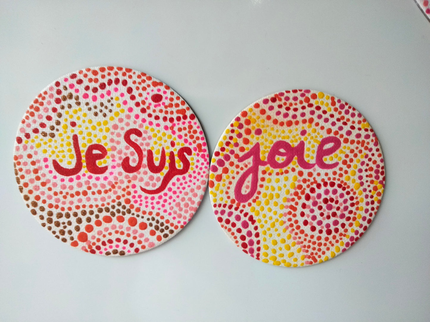 Aimants sur toile '' Joie ''