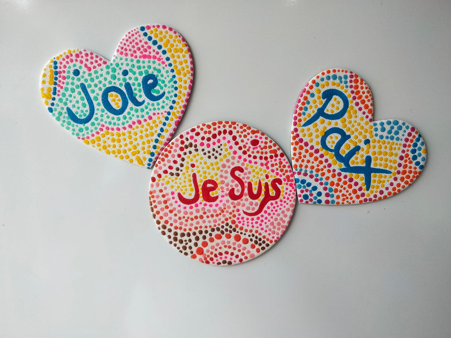 Aimant sur toile " Je suis "