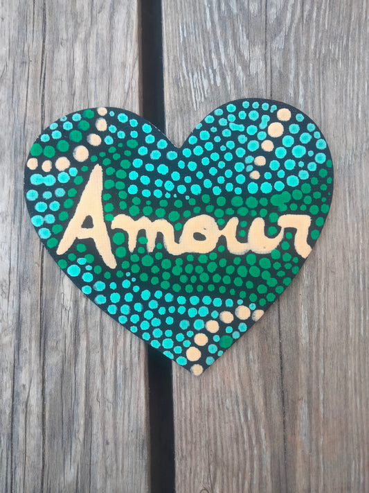 Aimant sur toile " Amour"