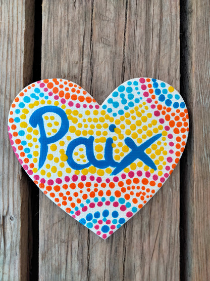 Aimant sur toile " Paix "