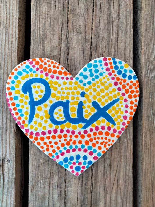 Aimant sur toile " Paix "